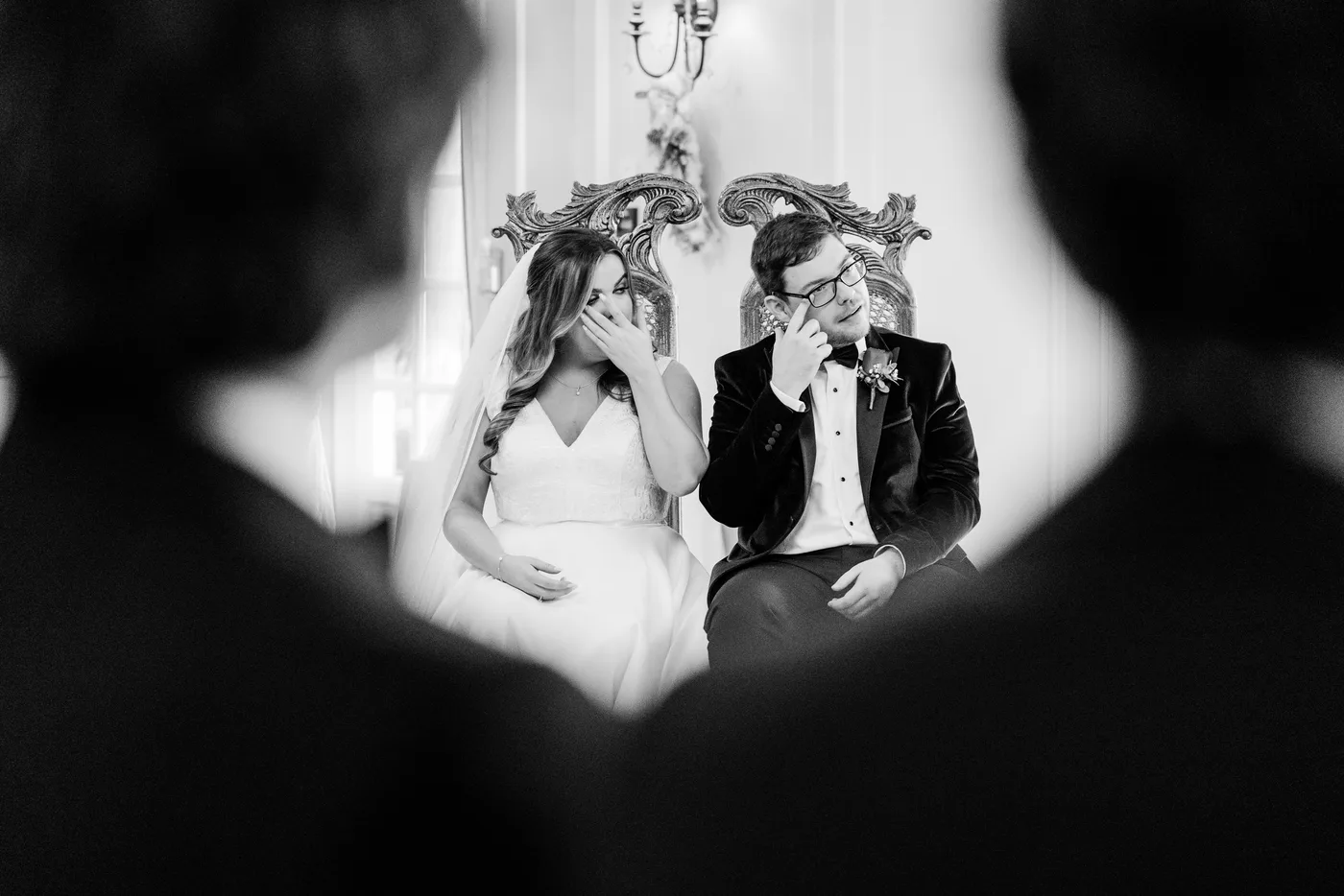 Bride groom cry