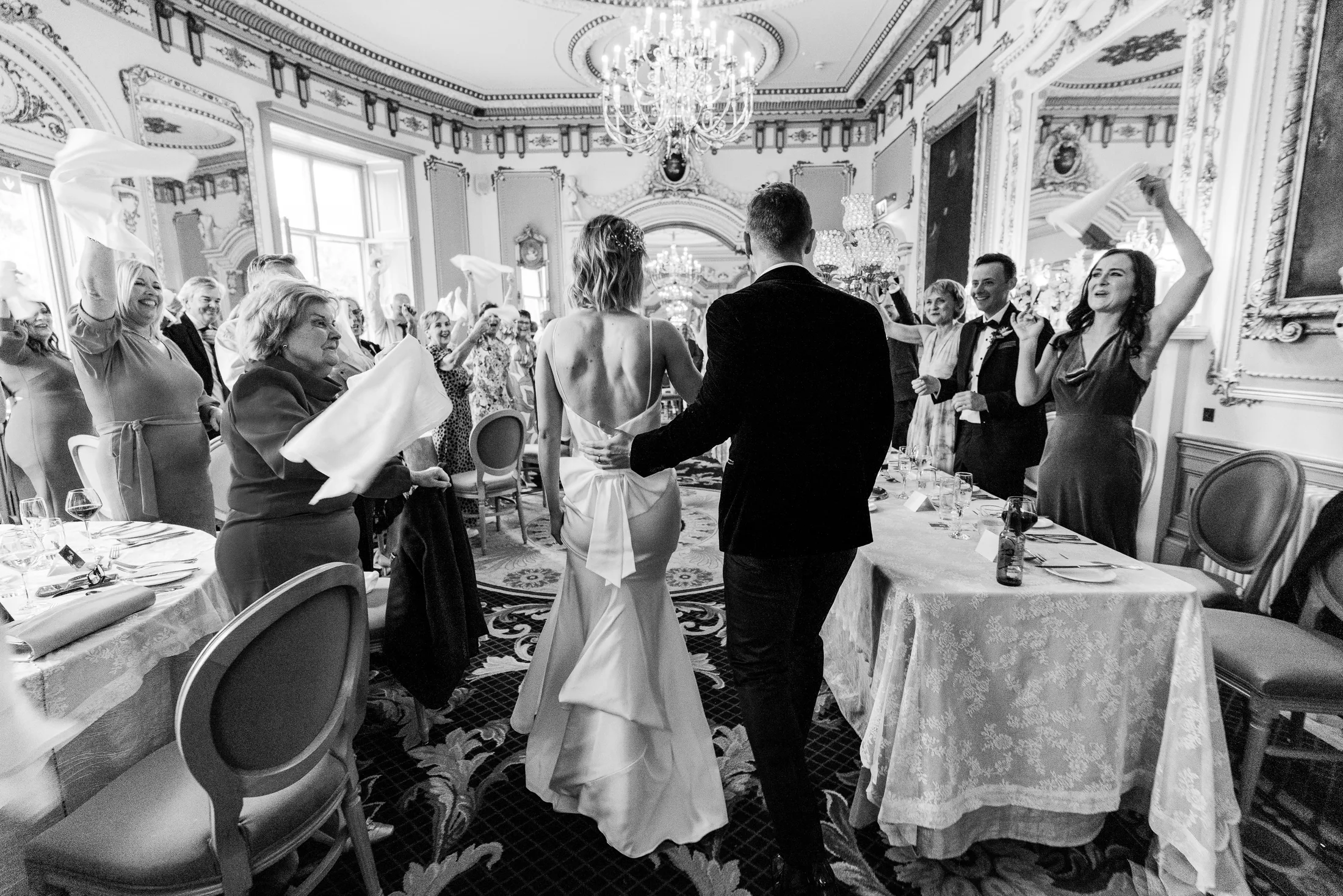 Couples big entrance markree castle