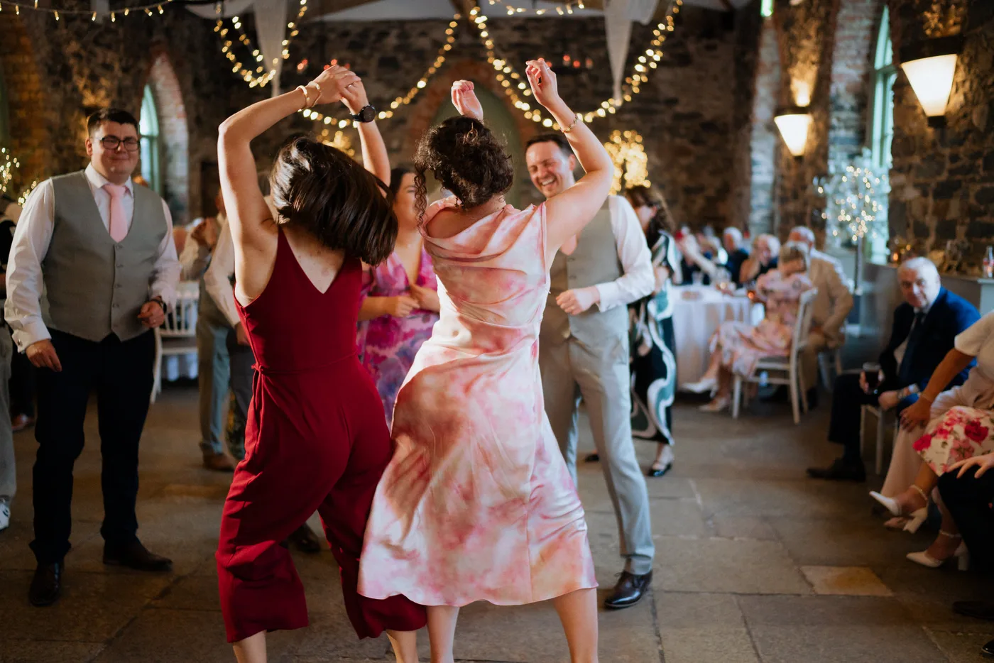 Guests dancing