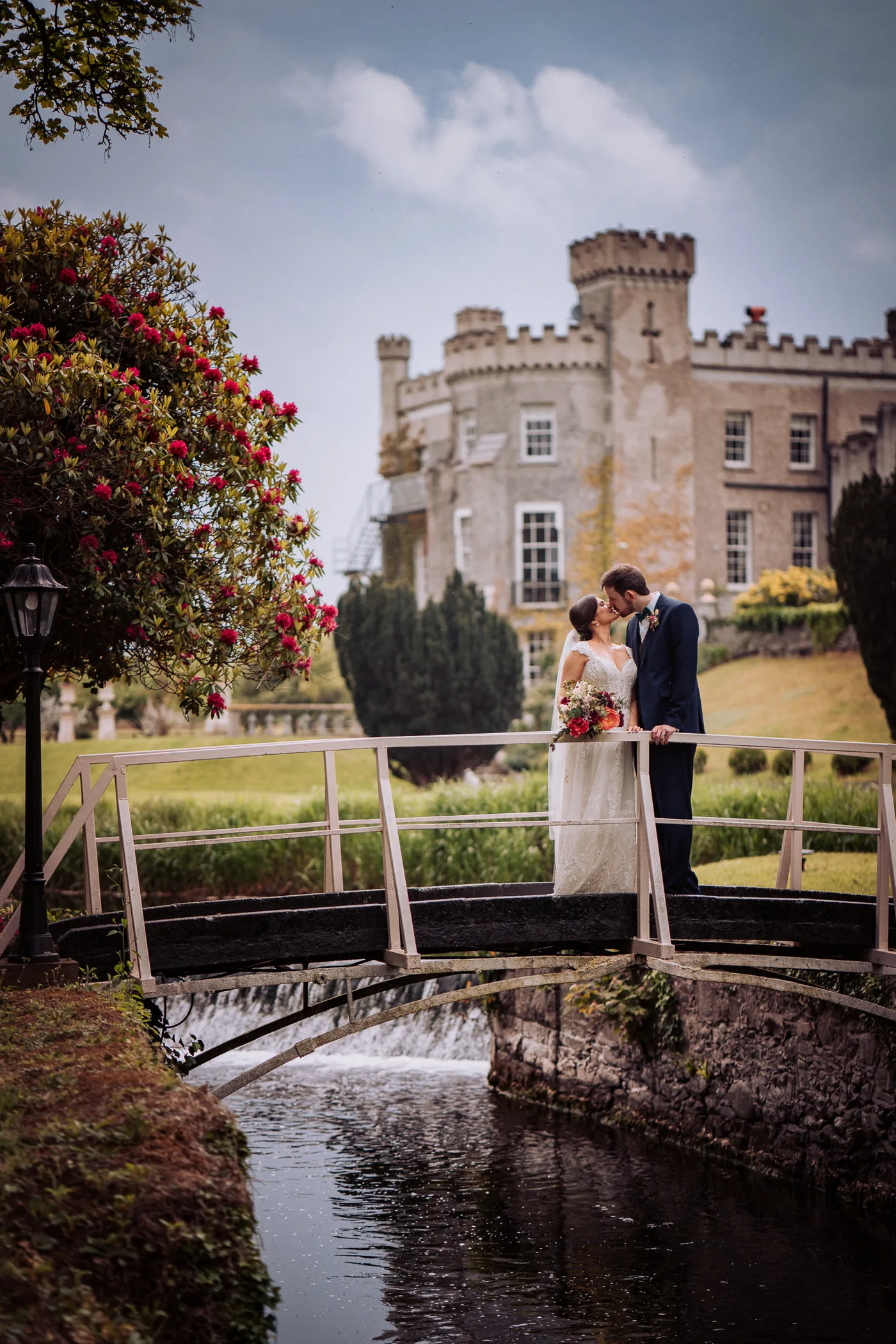 Couple on bridge bellingham castle