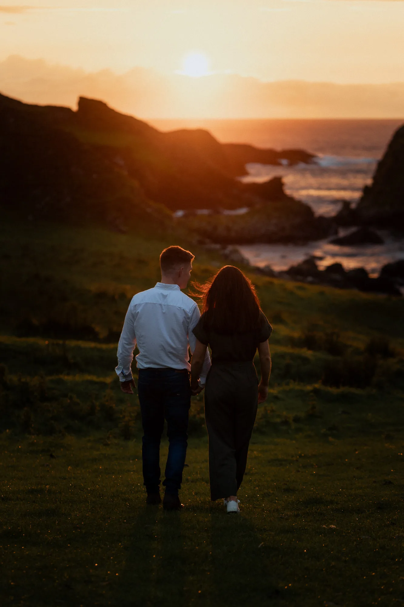 Couples engagement session ballintoy harbour 2