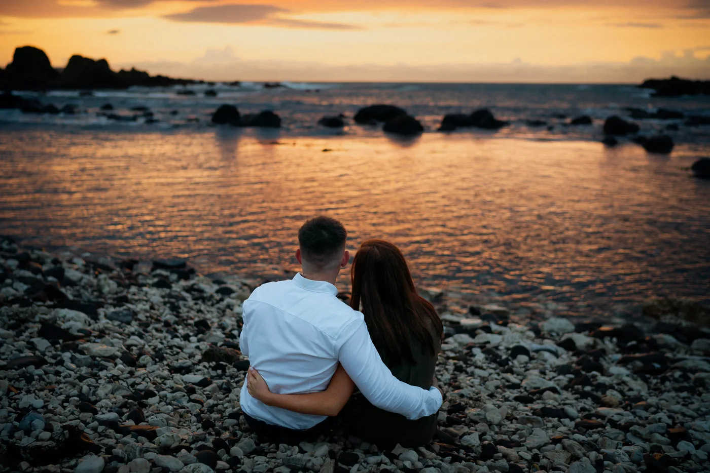 Couples engagement session ballintoy harbour 3