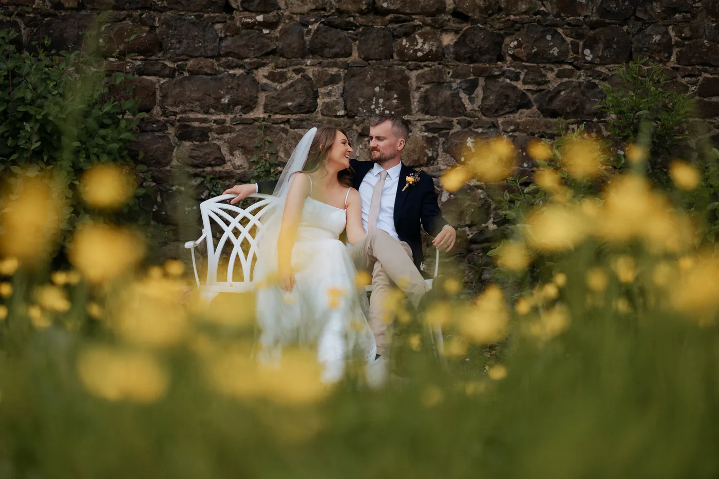 Ballyscullion park couple in buttercups