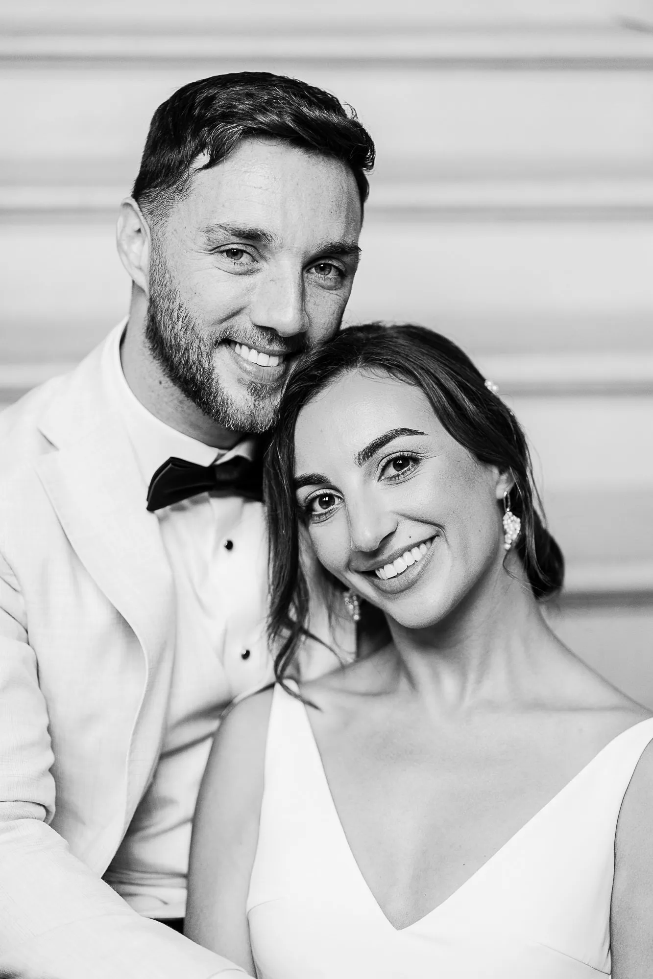 Drenagh stairs bride groom
