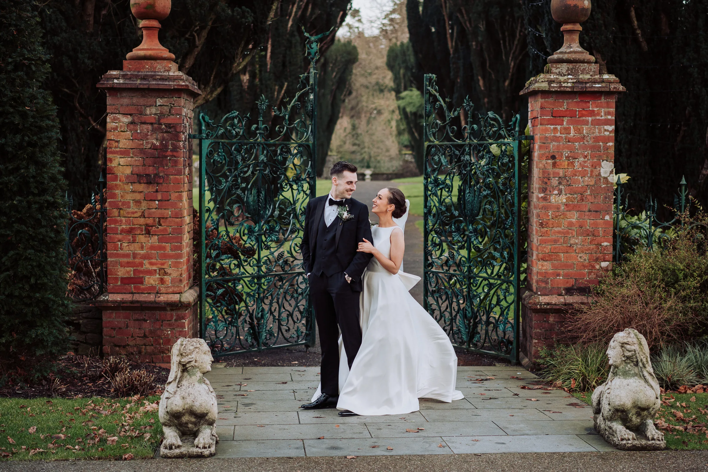 Tankardstown gates bride groom