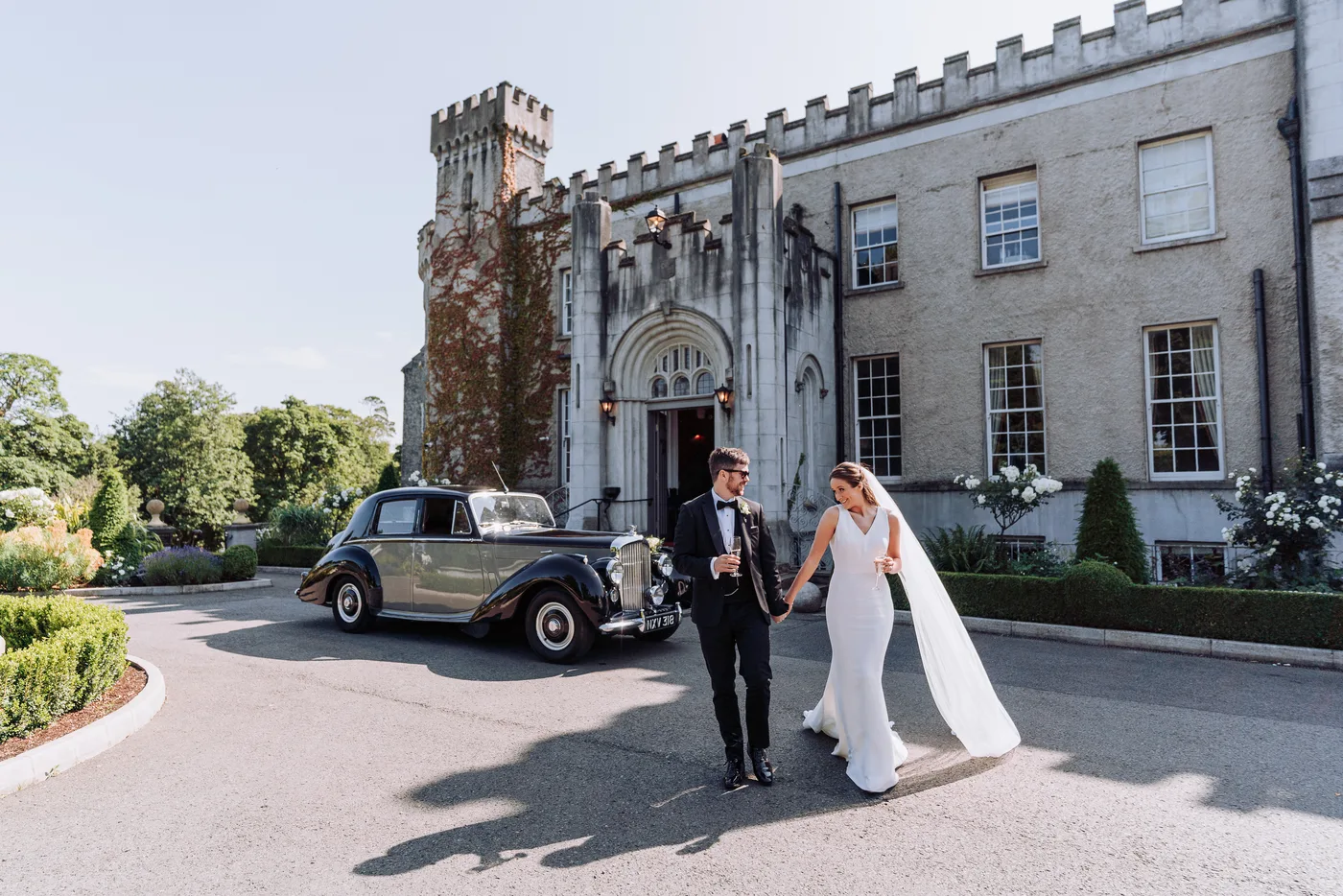 Newlyweds at Bellingham Castle