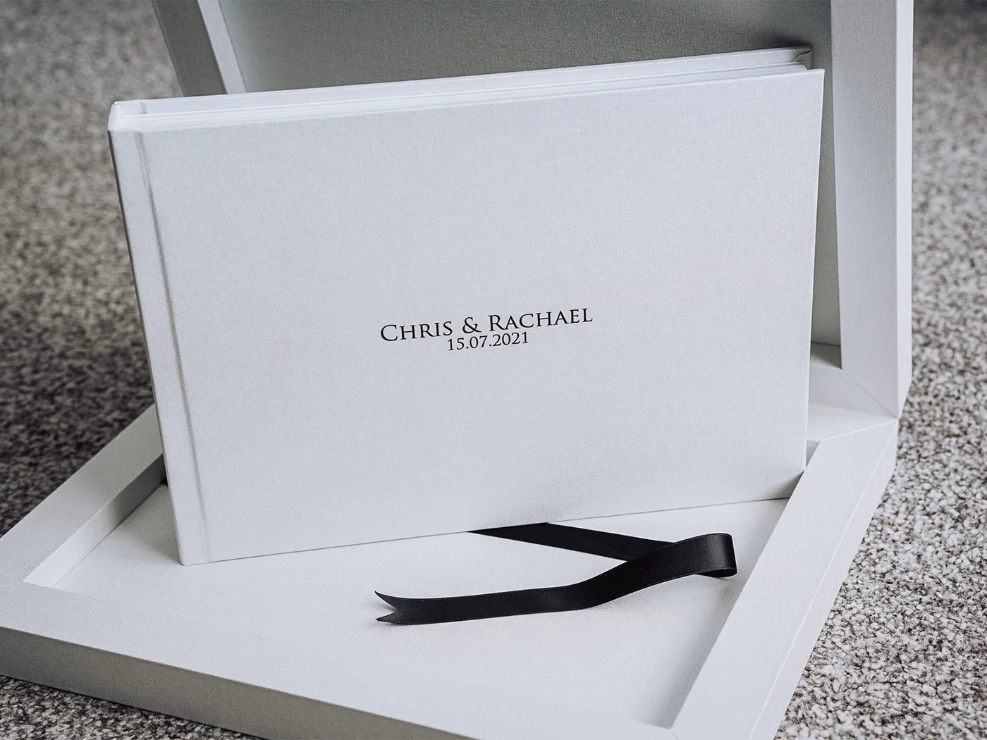 Pearl linen professional printed wedding album