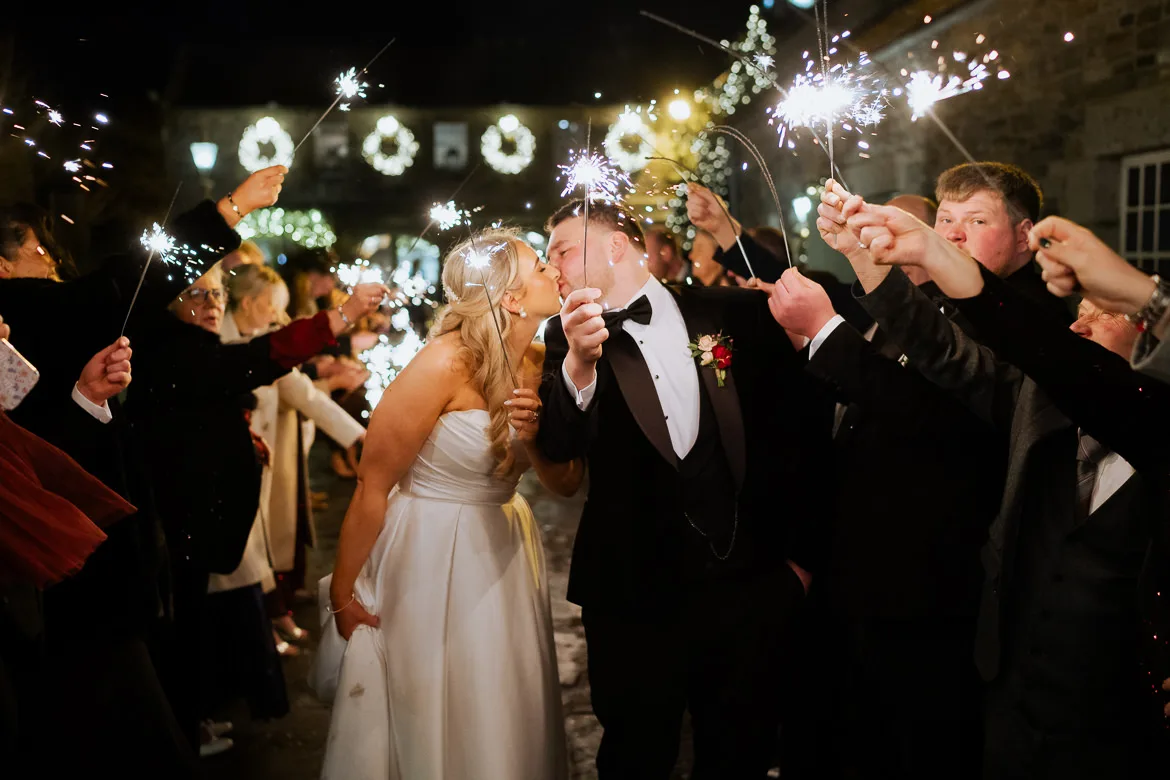 Sparkler wedding photo ballymagarvey